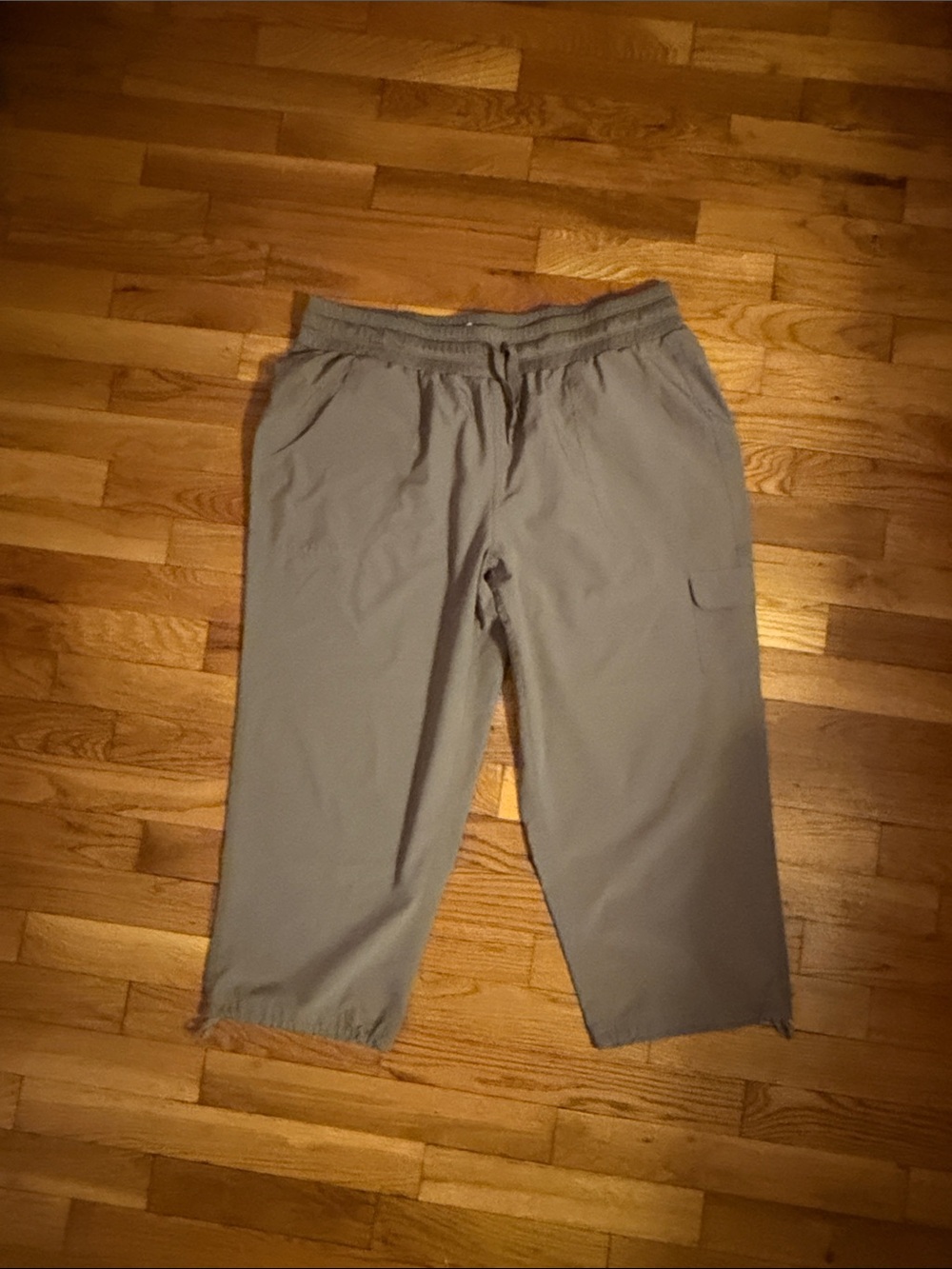 Capri Casual Drawstring Pants - Gray